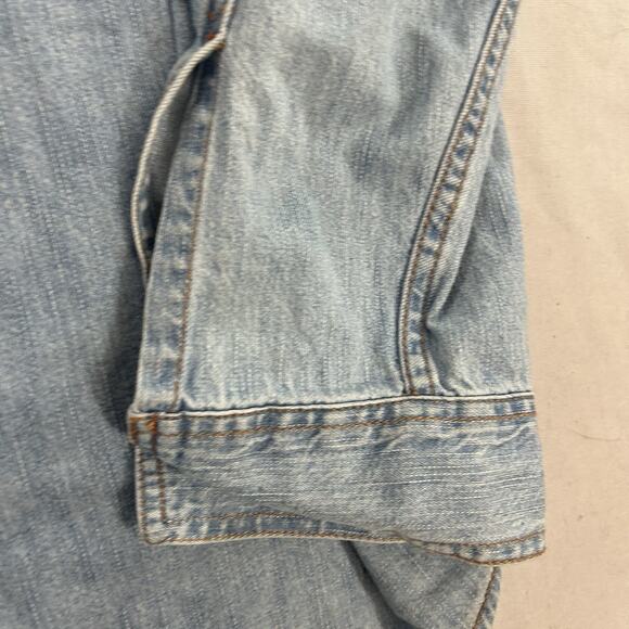 Levi Strauss Shirt Mens XL Denim Western Pearl Snap Long Sleeve Casual - Picture 9 of 13